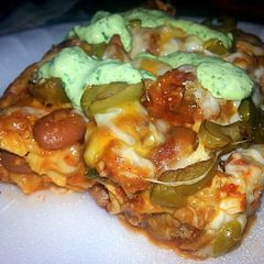 A picture of Mexican Lasagna`.