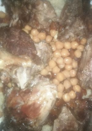 صورة لوصفة كسكس بالحمص والتيفاية بمرق البط ت😋