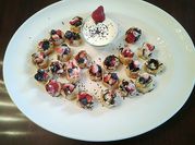 A picture of blueberry no bake cheesecake