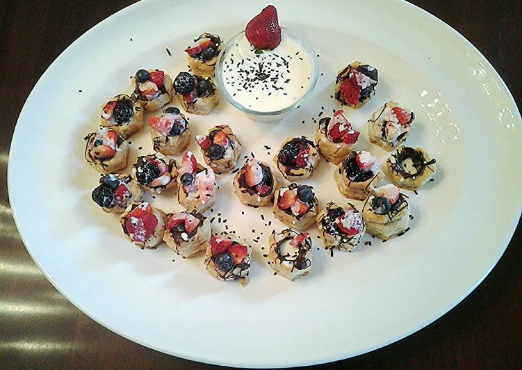 Creme Anglaise fruit tarts