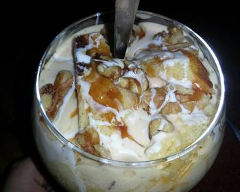 Fresh, Prepare Recipe No me olvides ice cream with cake Home Style