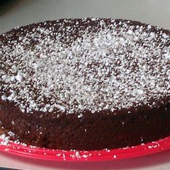 A picture of Chocolate Garbanzo Cake (flourless).