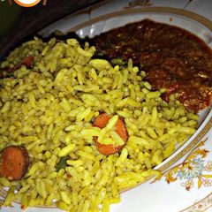 A picture of Curry rice and stew.