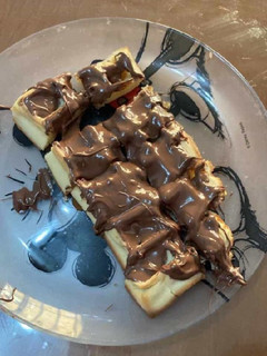 Una foto de Gofre con chocolate
