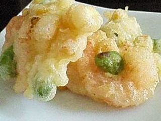 Shrimp, Edamame, and Corn Tempura Fritters