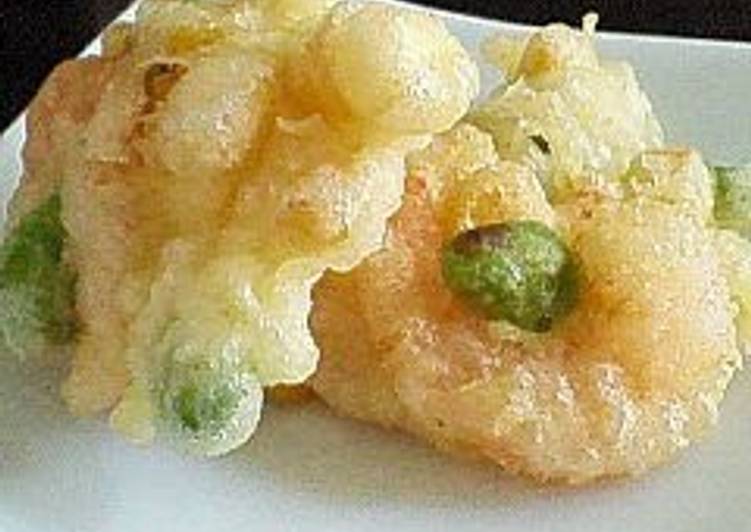 Simple Way to Make Super Quick Homemade Shrimp, Edamame, and Corn Tempura Fritters