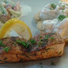 A picture of Oriental steak salmon.