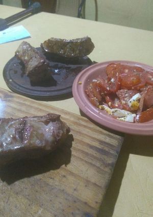 Una foto de Vacío con salsa soja al parrigas