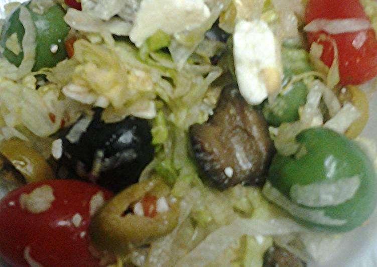 Step-by-Step Guide to Make Homemade Lettuce olive and tomato salad