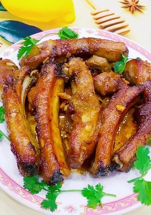 Hình của món Sườn cây nướng nồi chiên ko dầu.