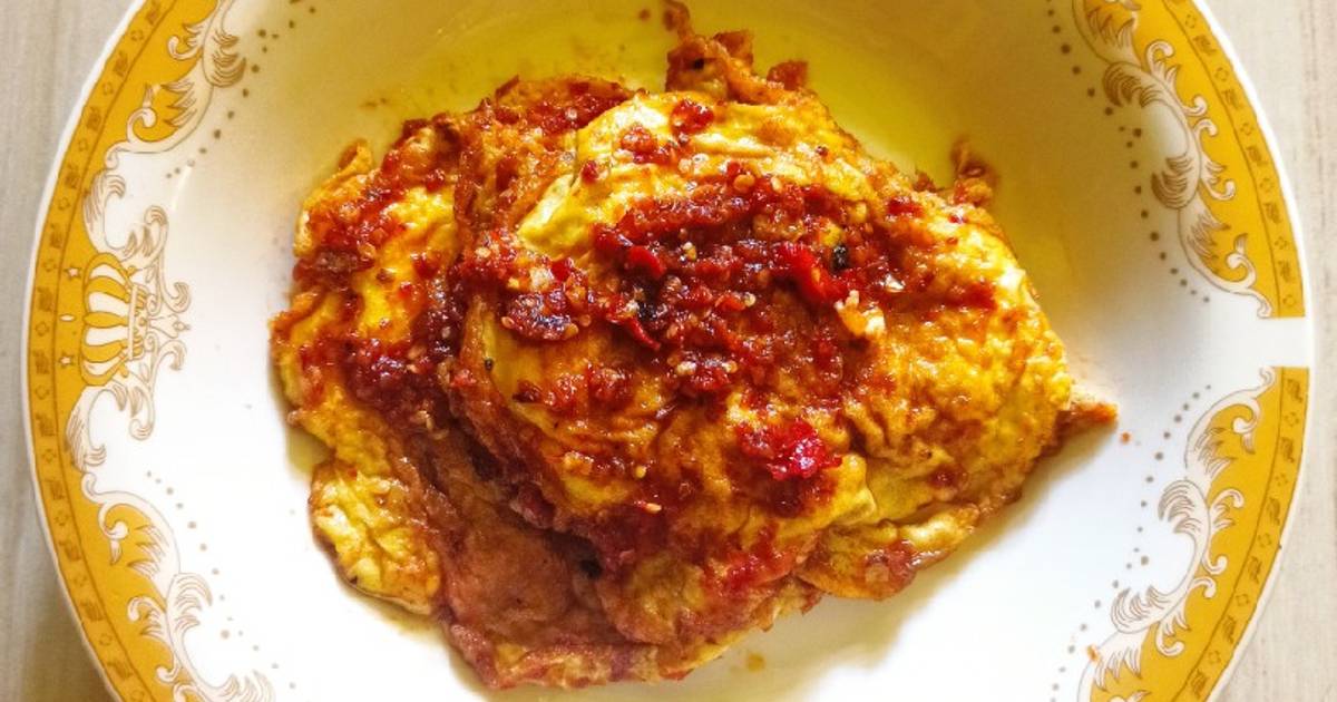 Resep Telur Dadar Sambal Oleh Elitaprtm Cookpad