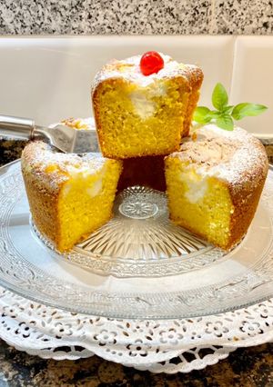 Una foto de Pastel de maíz y queso mascarpone