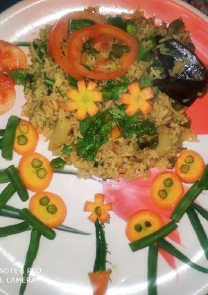 A picture of Vegetables healthy biryani.