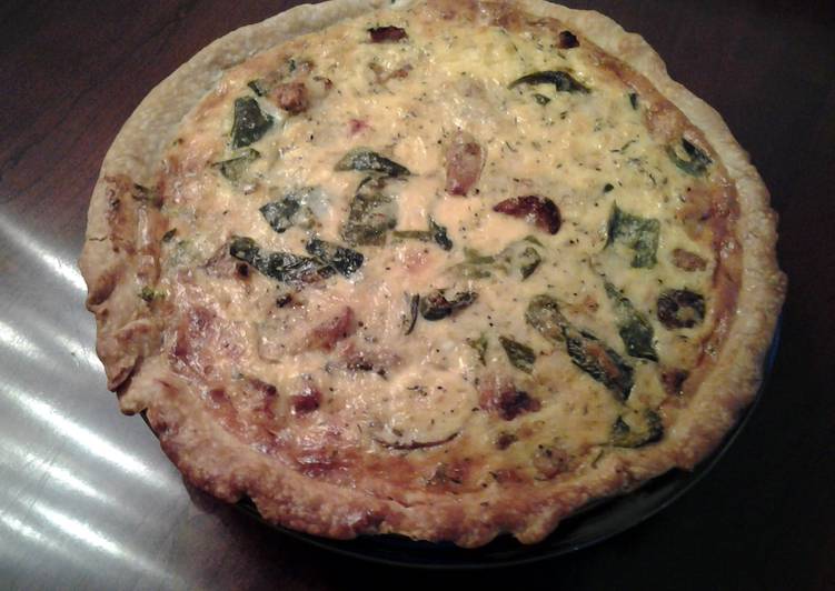 Recipe of Any-night-of-the-week Cajun Poblano and Shrimp Quiche