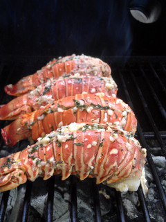 A picture of Grilled Garlic Lobster Tails.