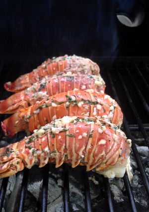 A picture of Grilled Garlic Lobster Tails.