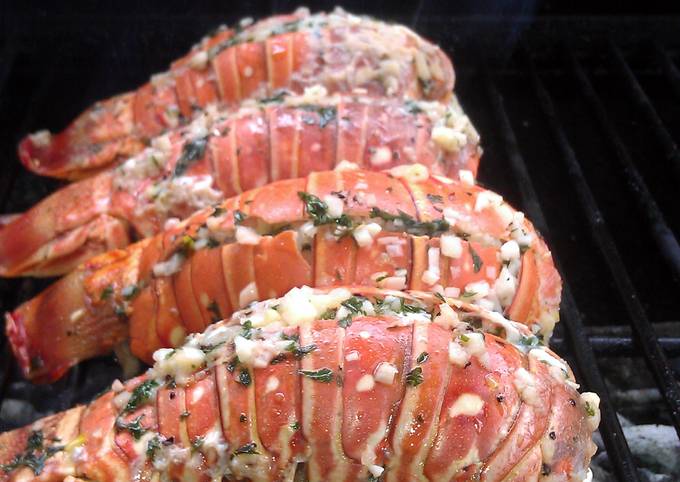 Grilled Garlic Lobster Tails
