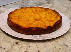 Foto principal de Tarta de melocotón en almíbar
