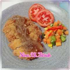 A picture of Chicken Katsu saos teriyaki.