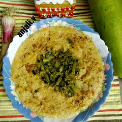 A picture of Bottle Guard Buttermilk Tihri(Louki Spring Onion Tihri).