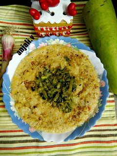 A picture of Bottle Guard Buttermilk Tihri(Louki Spring Onion Tihri).