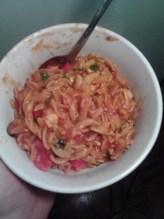 A picture of Spicey Basil seafood Pasta.