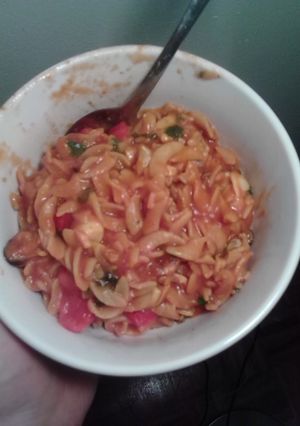 A picture of Spicey Basil seafood Pasta.