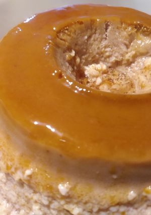 Una foto de Flan de frutillas
