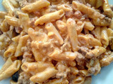 Macarrones tomate y nata