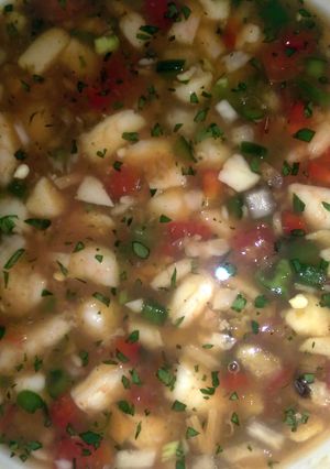 A picture of Caribbean Ceviche (spicy).