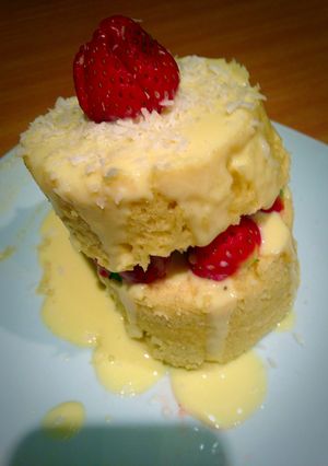 A picture of Vanilla Microwave Cake.