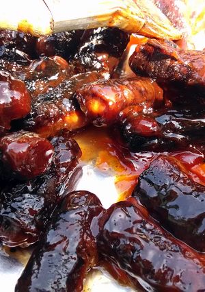 A picture of Bacon Wrapped Weenies.