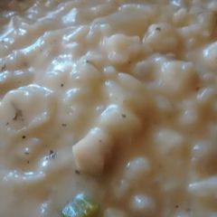 A picture of Cream of Rice Soup/Chowder.