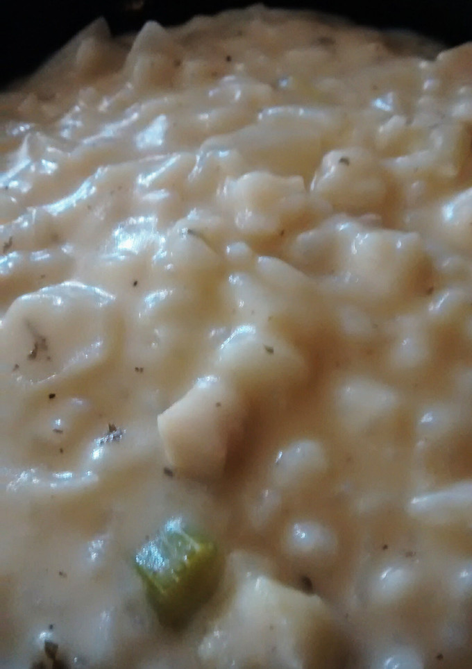 A picture of Cream of Rice Soup/Chowder.
