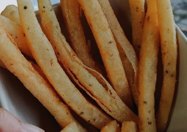 Bagaimana Membuat Potato cheese stick for snack yang Menggugah Selera