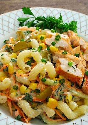عکسی از دستور سالاد پاستا (غذای رژیمی)