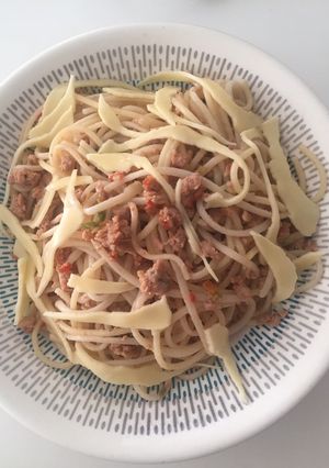 Una foto de Pasta con cerdo molido