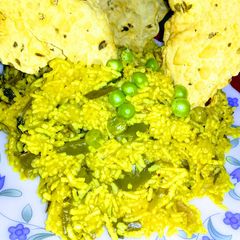 A picture of Peas methi Pulao.