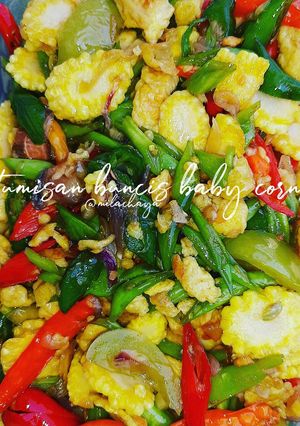 Foto resep Tumis buncis,babycorn,telur orak arik