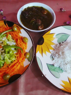 عکسی از دستور خورشت آلو اسفناج 😊