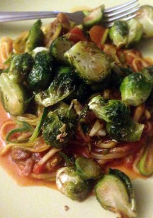 A picture of Garlic & EVOO Brussels Sprouts.