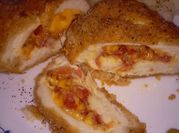 A picture of stuffed chicken breast