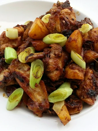 Recipe Fried Chicken With Potato And Leek In Ginger Sauce the Can Spoil the Tongue Perfect