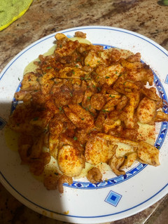 Una foto de Potón y gambas a la gallega a mi manera