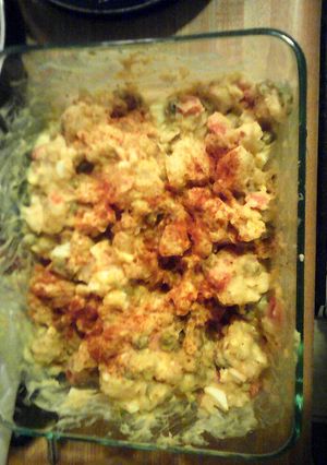 A picture of Trini Style Potato Salad.