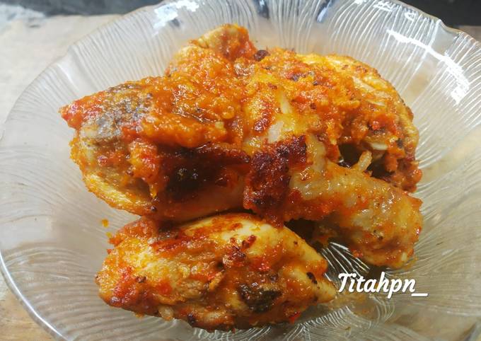 Ayam bakar teplon bumbu rujak😋