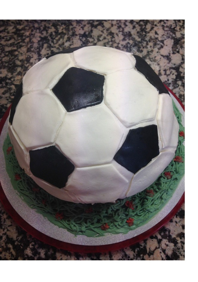 Una foto de Tarta balón de fútbol