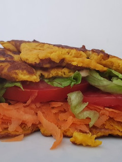 Una foto de Omelette de zapallo relleno