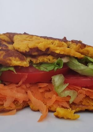 Una foto de Omelette de zapallo relleno