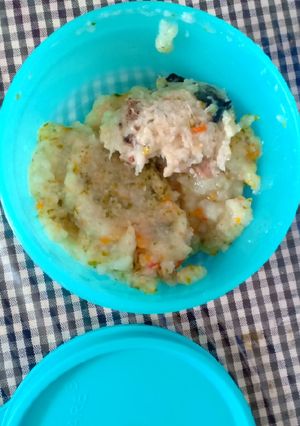Foto resep MPASI 7m + lele bayam wortel